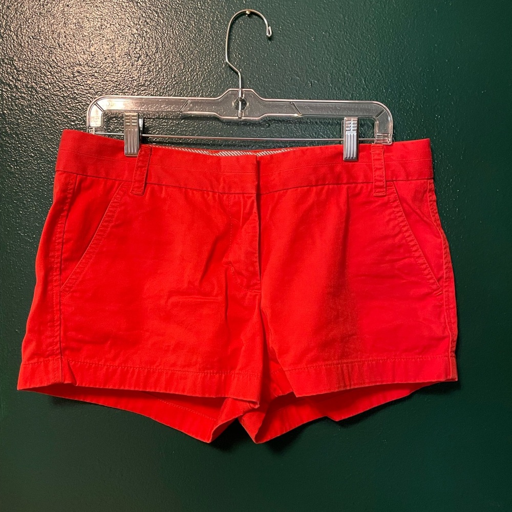 J. Crew Chino shorts. Broken-In style. Size 8. Chili red